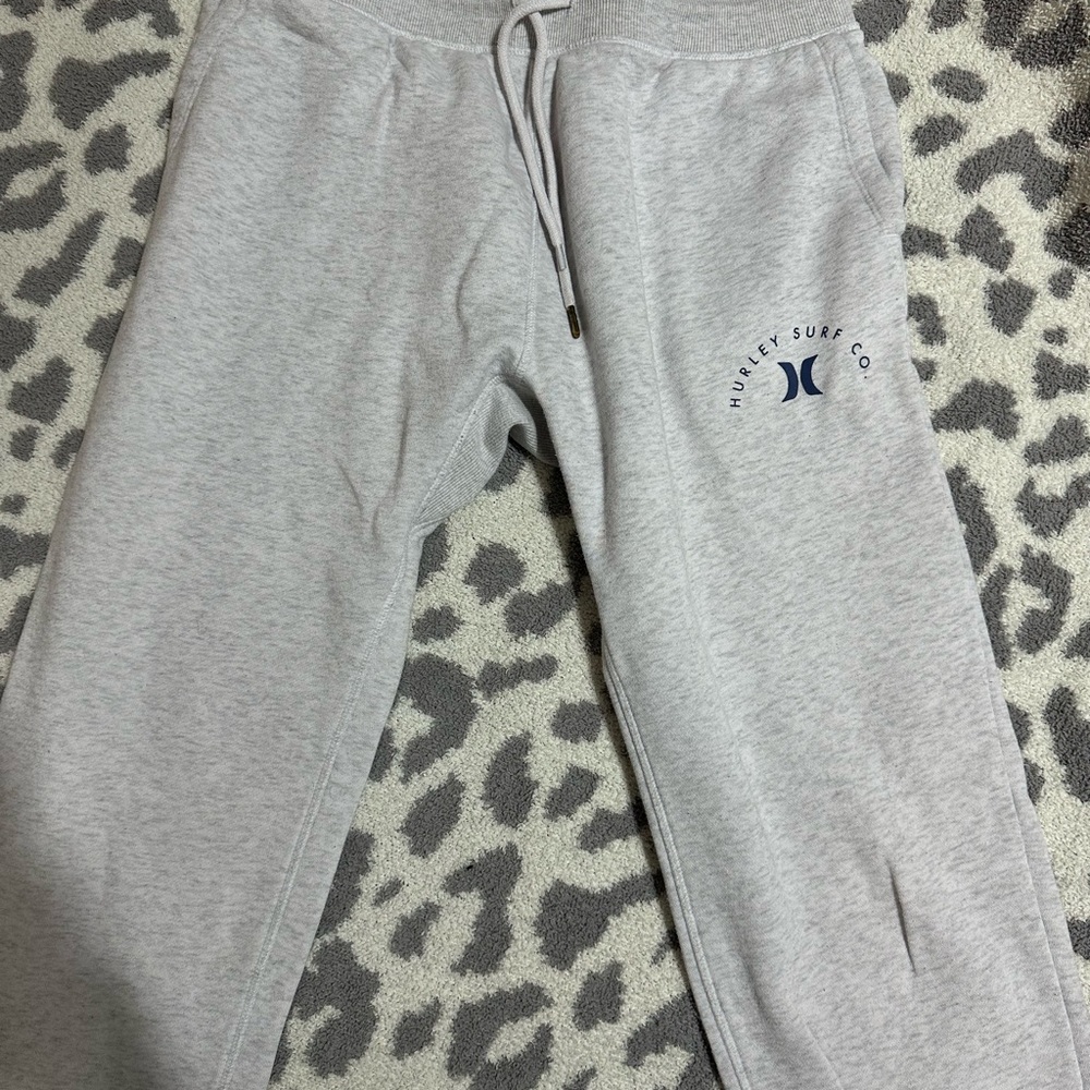 Hurley Light Gray Joggers with Logo